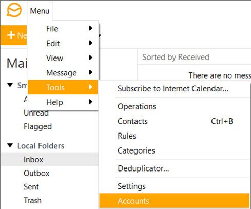 Setup GMX.NET email account on your eMClient Step 1