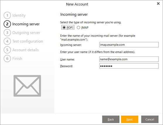 Setup EMAIL.IT email account on your eMClient Step 4
