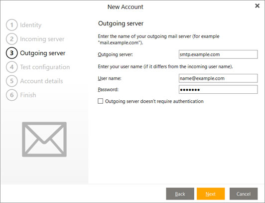 Setup LIVE.CA email account on your eMClient Step 5