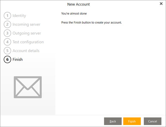 Setup DISHMAIL.NET email account on your eMClient Step 8