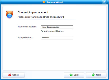 Setup MYASTOUND.NET email account on your IncrediMail Step 4