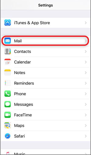 Setup ITELCEL.COM email account on your iPhone Step 2