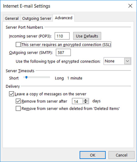Setup ORANGE.NET.BW email account on your Outlook 2010 Manual Step 7