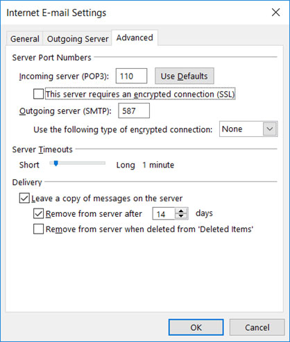 Setup FUSE.NET email account on your Outlook 2013 Manual Step 6