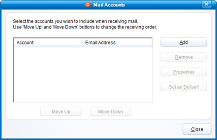 Setup W-LINK.NET email account on your IncrediMail Step 2