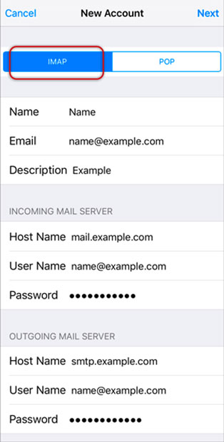 Setup YEPMAIL.NET email account on your iPhone Step 8