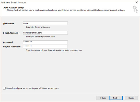 Setup OWNMAIL.NET email account on your Outlook 2007 Mail Step 4