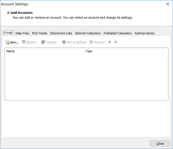 Setup ARCOR.DE email account on your Outlook 2010 Step 2